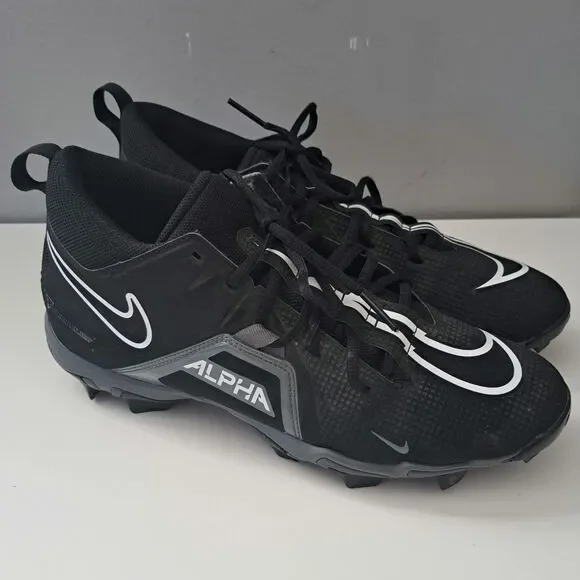 Nike Alpha Menace 3 Shark Football Black Cleats Men's 11 - Picture 2 of 8